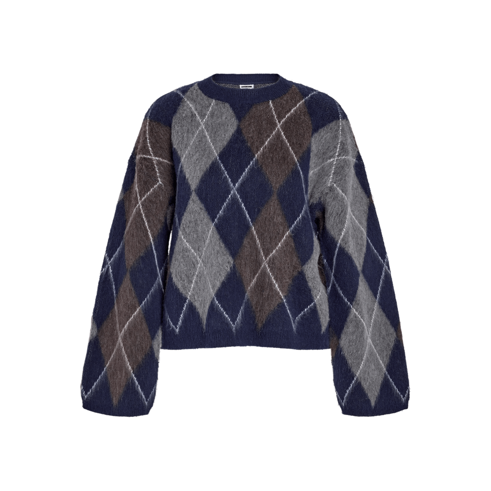 Noisy May Juliette Argyle Knit Jumper